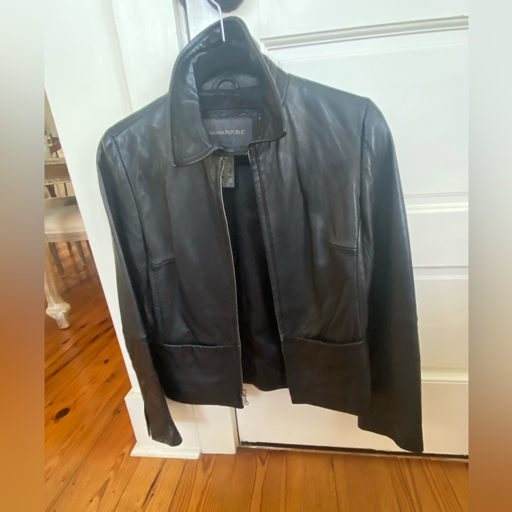 Banana Republic Black Leather Jacket